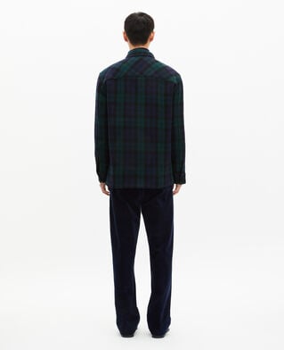 The Kooples H GREEN / BLACK dark green tartan overshirt