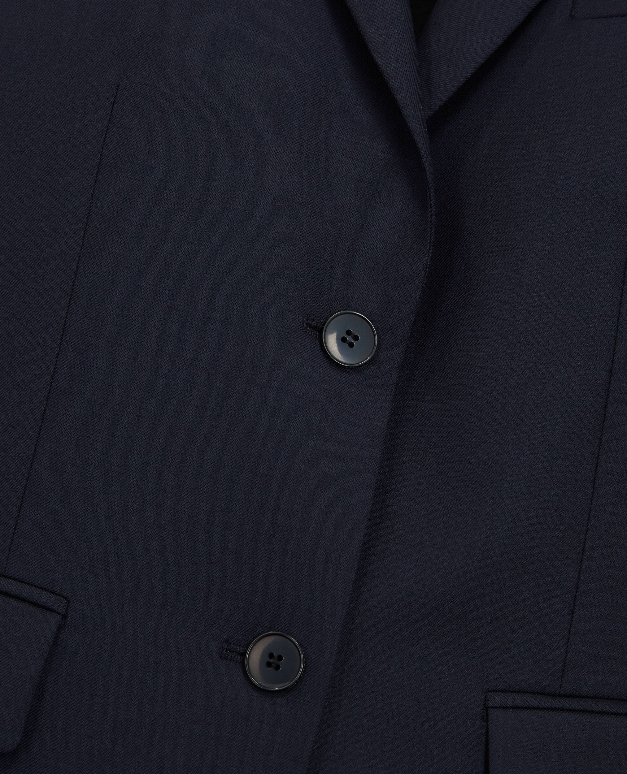 Navy blue wool suit jacket cinched cut, NAVY, hi-res image number null