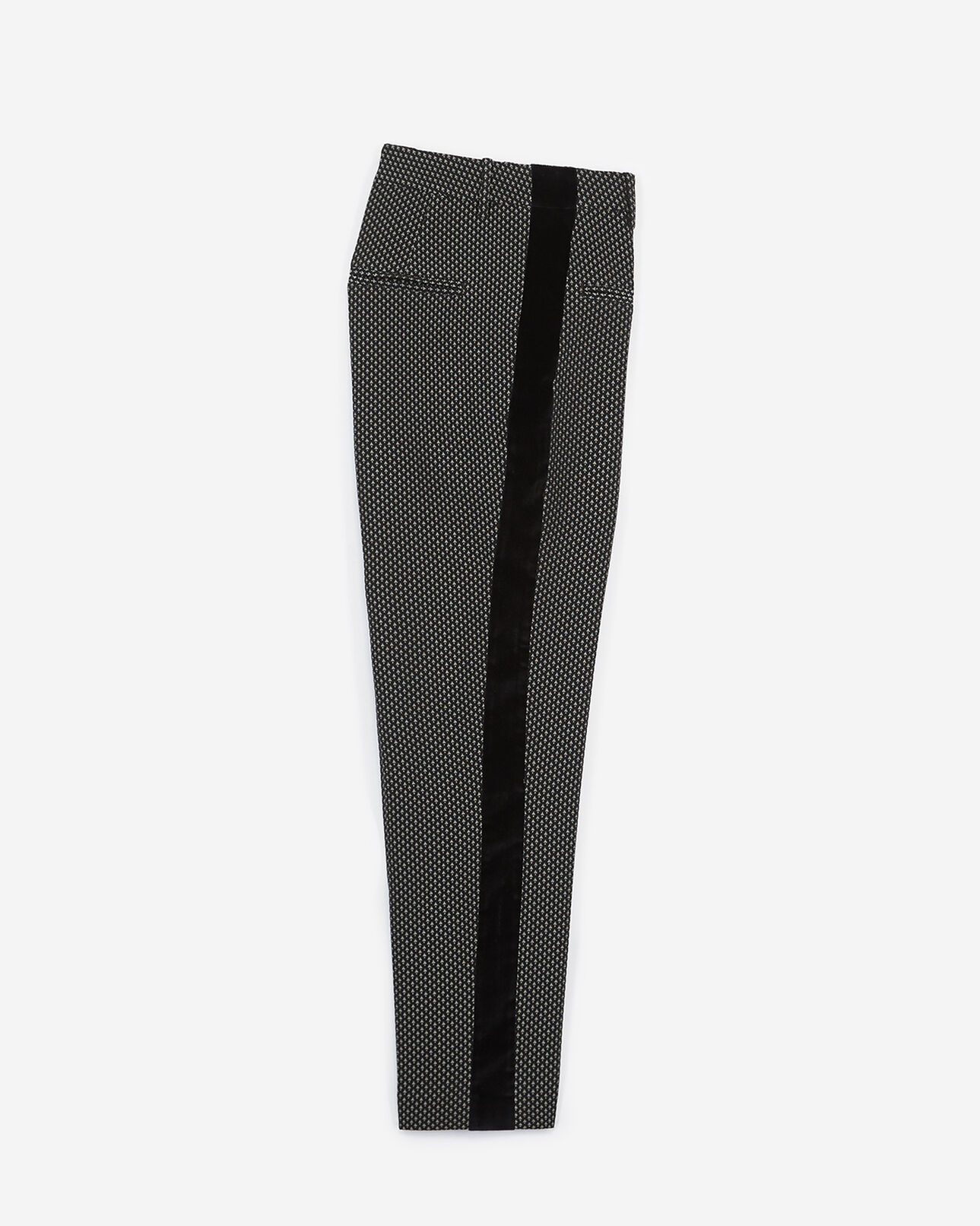 The Kooples FEMME BLACK-ECRU pantalon fluide imprimé graphique