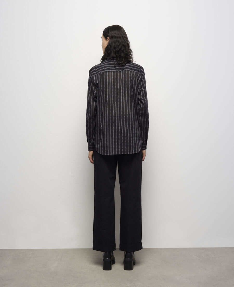 The Kooples WOMEN BLACK black striped shirt