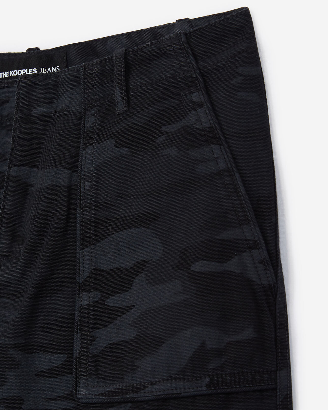 The Kooples WOMEN BLACK GREY black camouflage-style jeans
