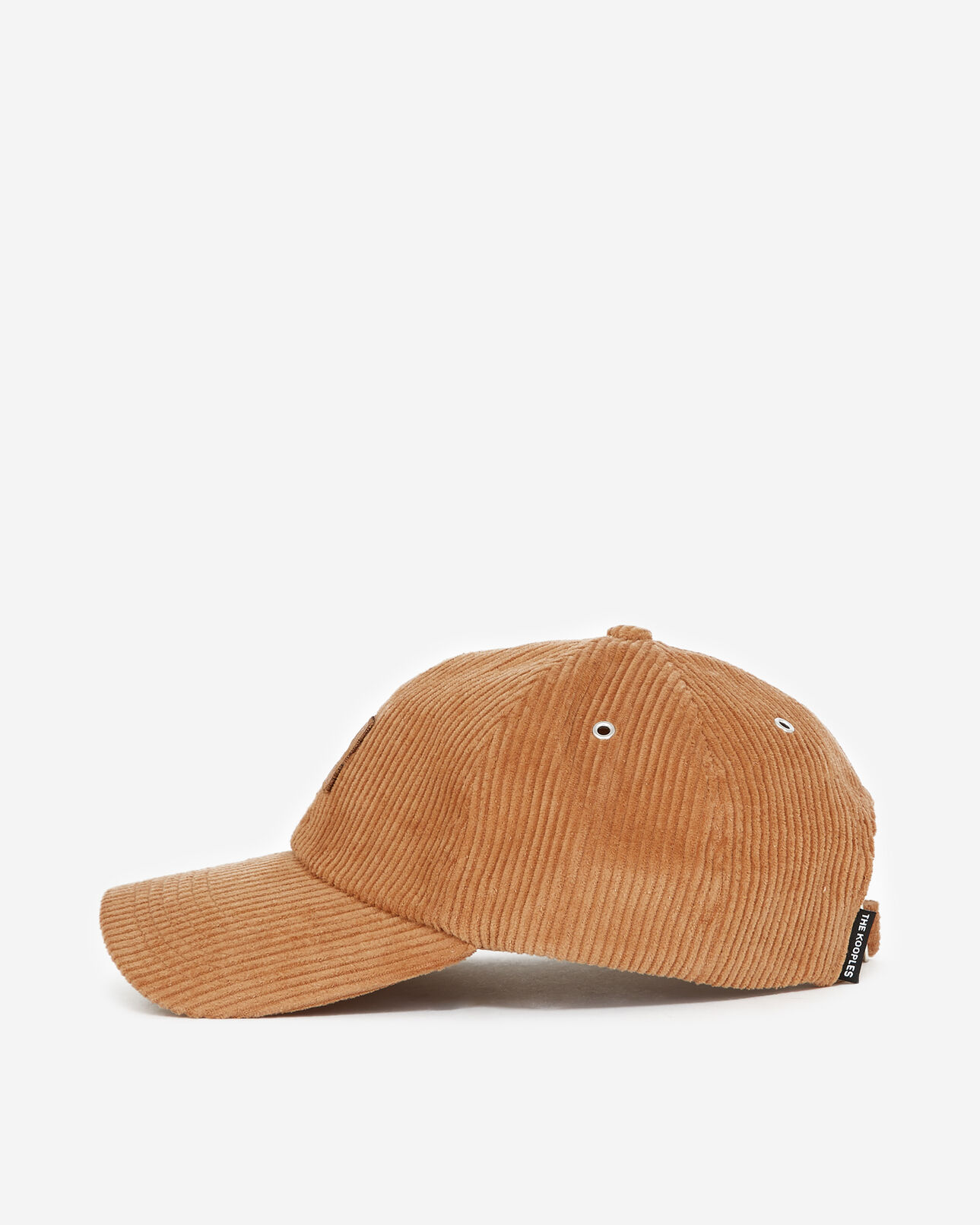 The Kooples MIXTE BROWN casquette camel velours côtelé brodée
