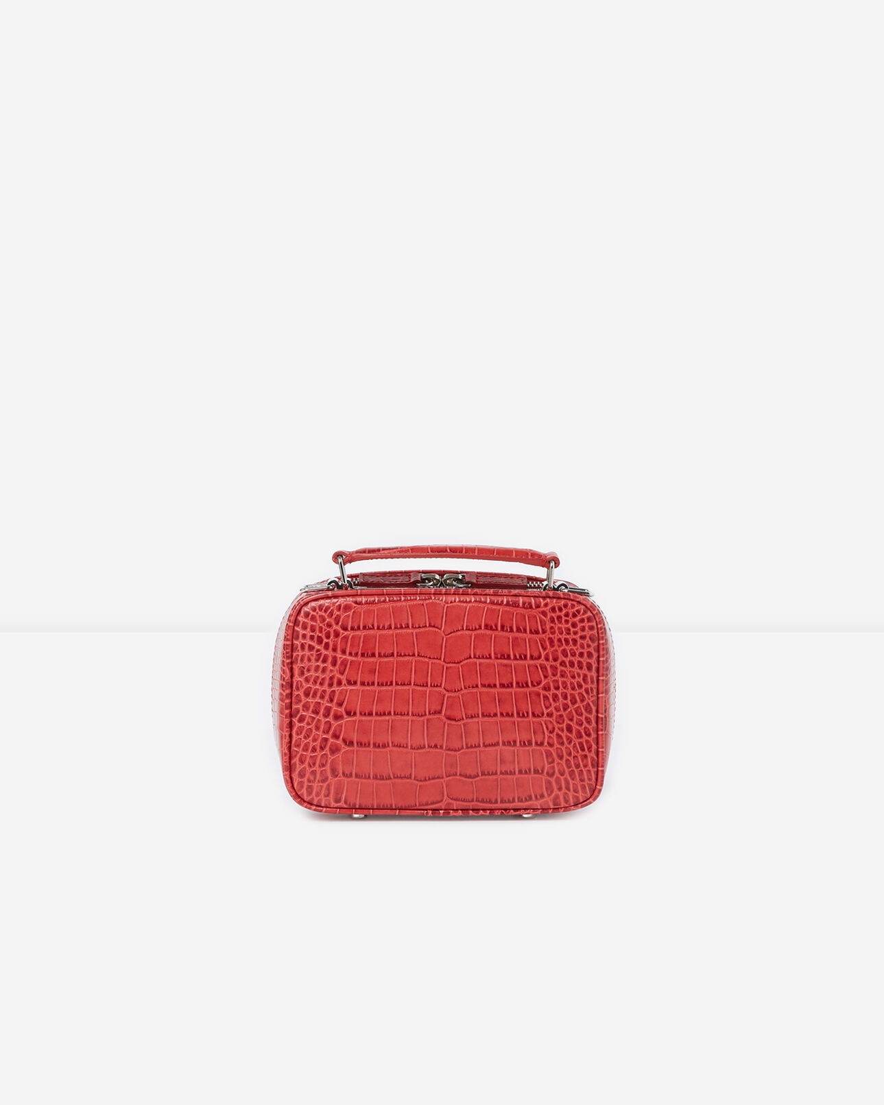 The Kooples WOMEN RED mini red barbara bag in croco leather