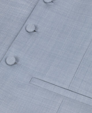 The Kooples MEN BLUE light blue slim fit wool suit vest