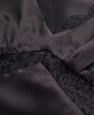 The Kooples WOMEN BLACK black silk camisole with lace