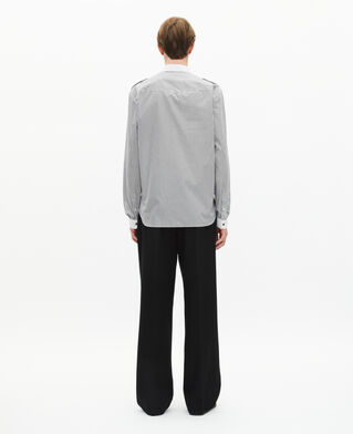 The Kooples MEN BLACK WHITE white and black pinstripe shirt