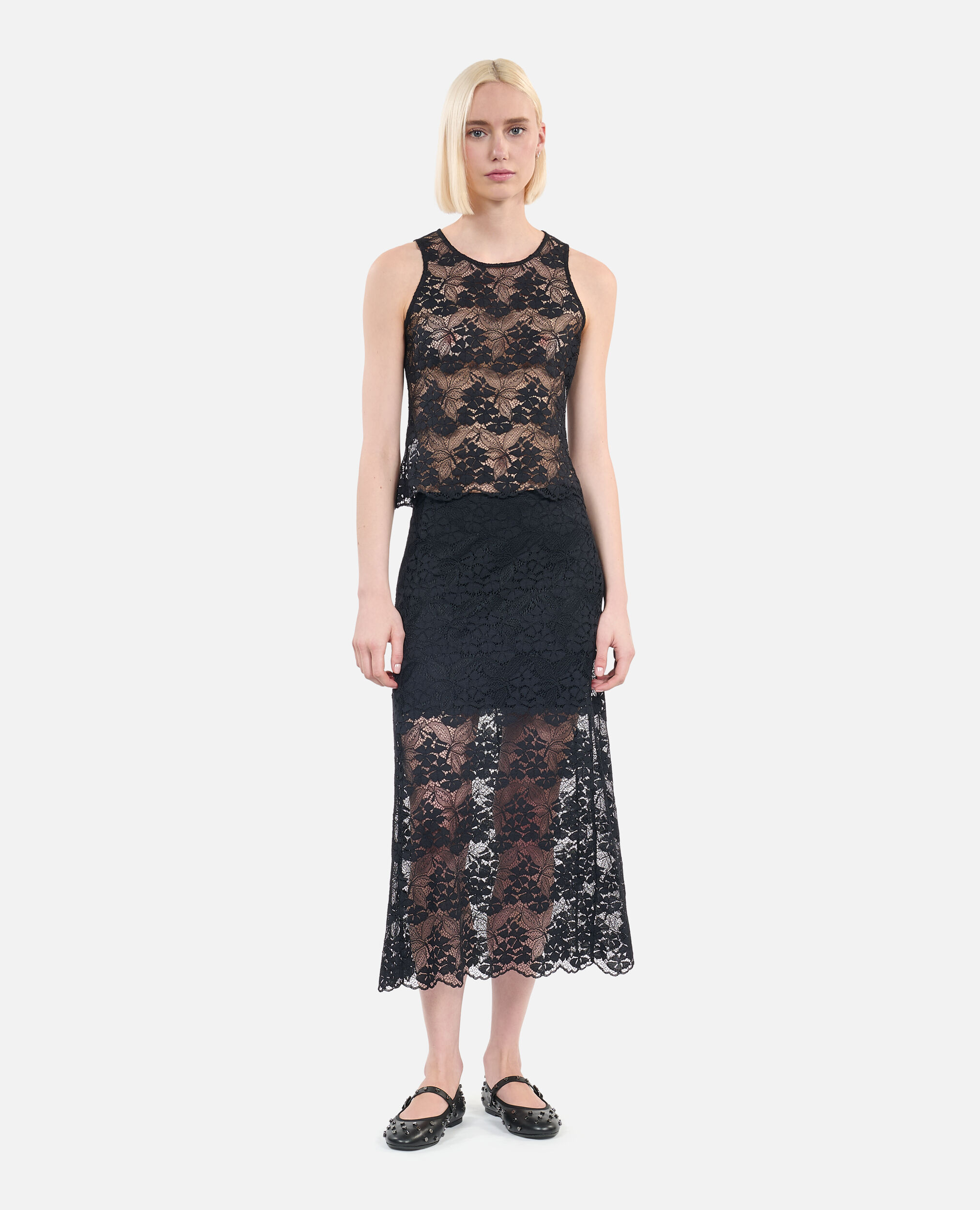 Long black lace skirt The Kooples