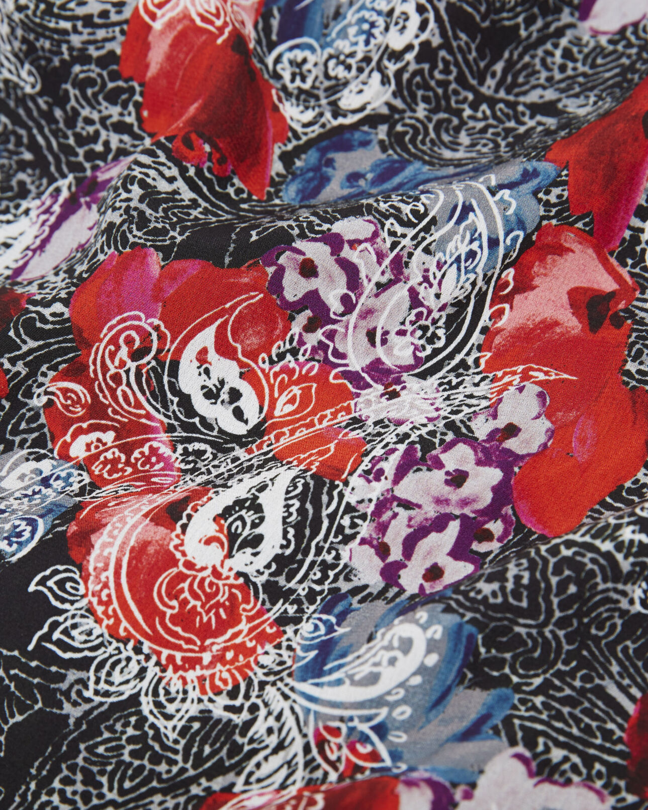 The Kooples DAMEN RED kurzes kleid aus seide mit blumenprint