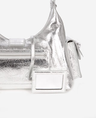 The Kooples MUJER SILVER bolso amelia de piel plateada
