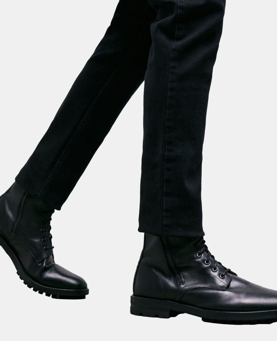 The Kooples HOMME BLACK boots en cuir noires