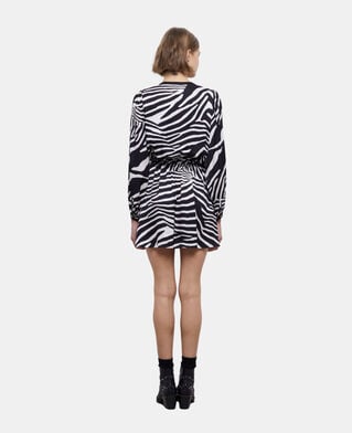 The Kooples FEMME BLACK WHITE robe courte imprimée