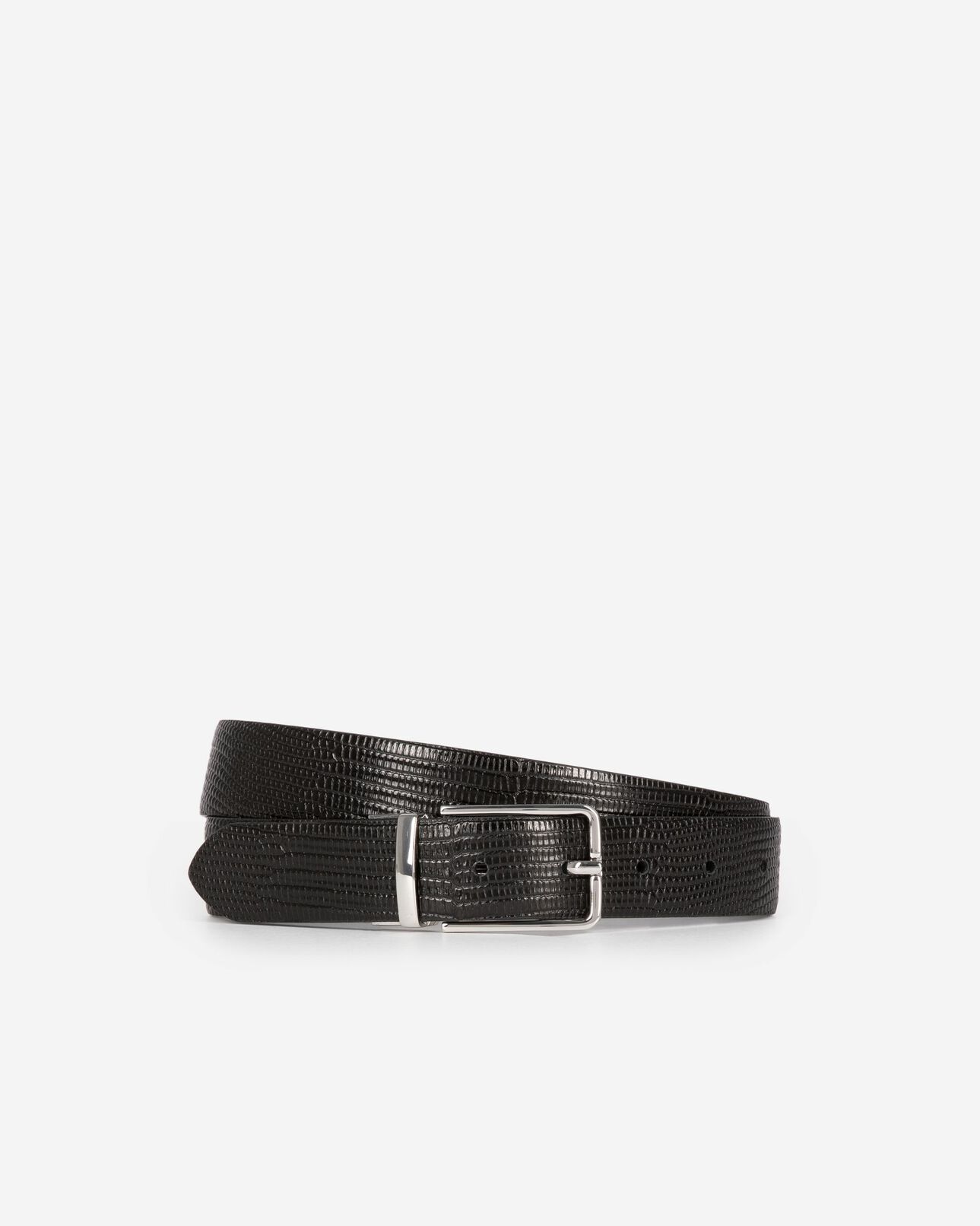 The Kooples HOMME BLACK ceinture réversible en cuir noir
