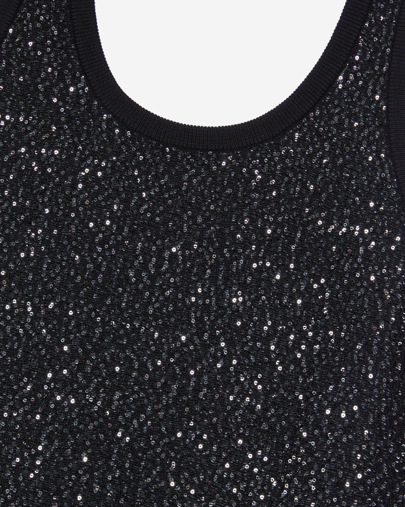 The Kooples WOMEN BLACK black sequin knit short dress