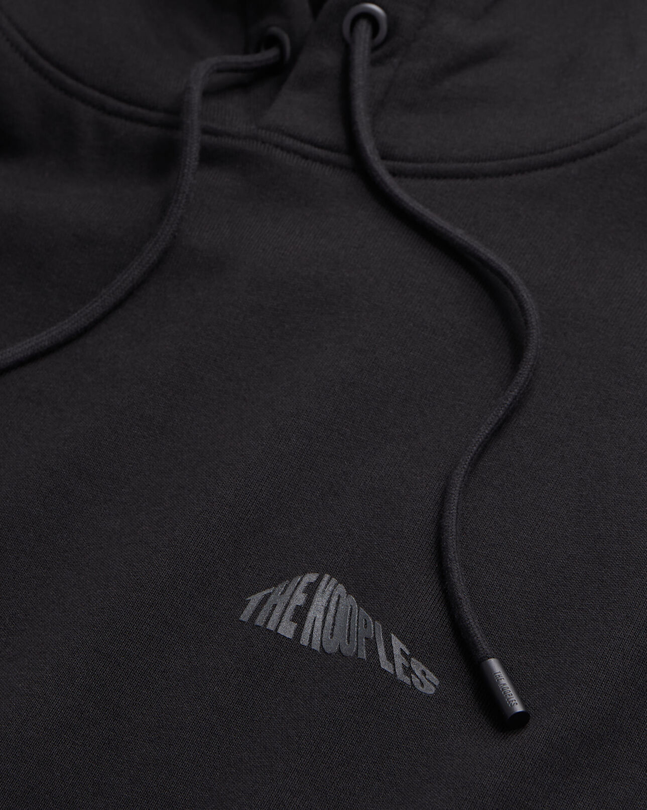 The Kooples HOMME BLACK sweatshirt homme à capuche noir avec sérigraphie logo graphique