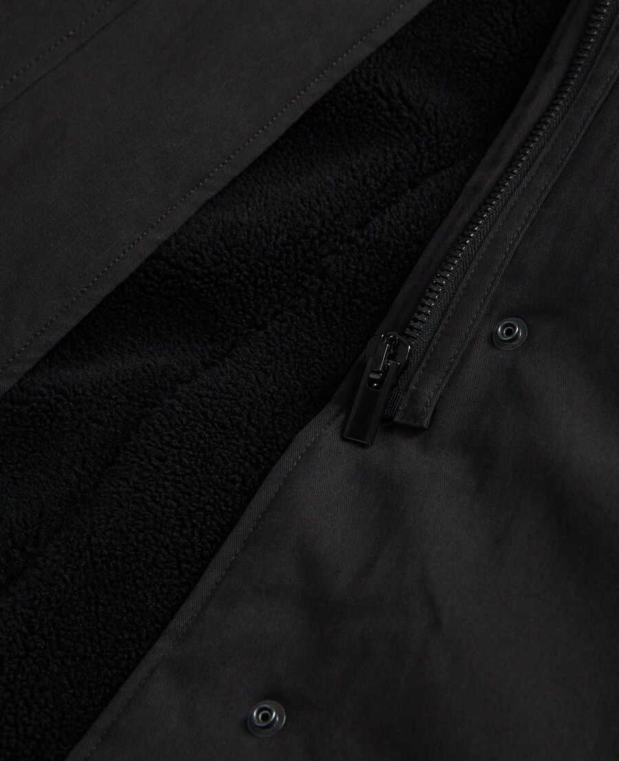 long black parka