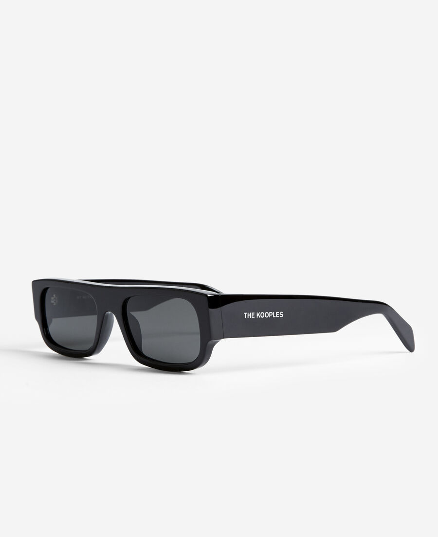 black wide temple sunglasses