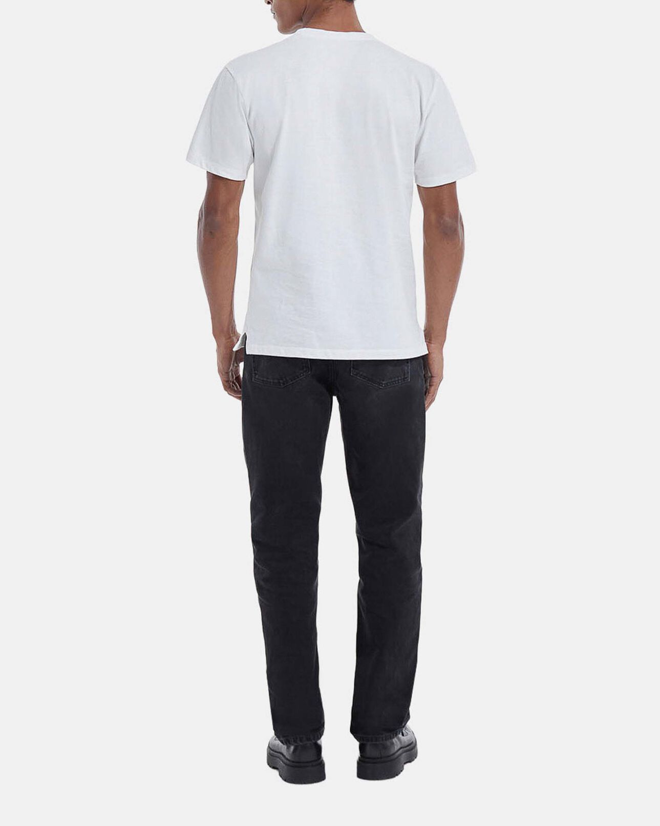 The Kooples MEN WHITE white cotton t-shirt with triple logo