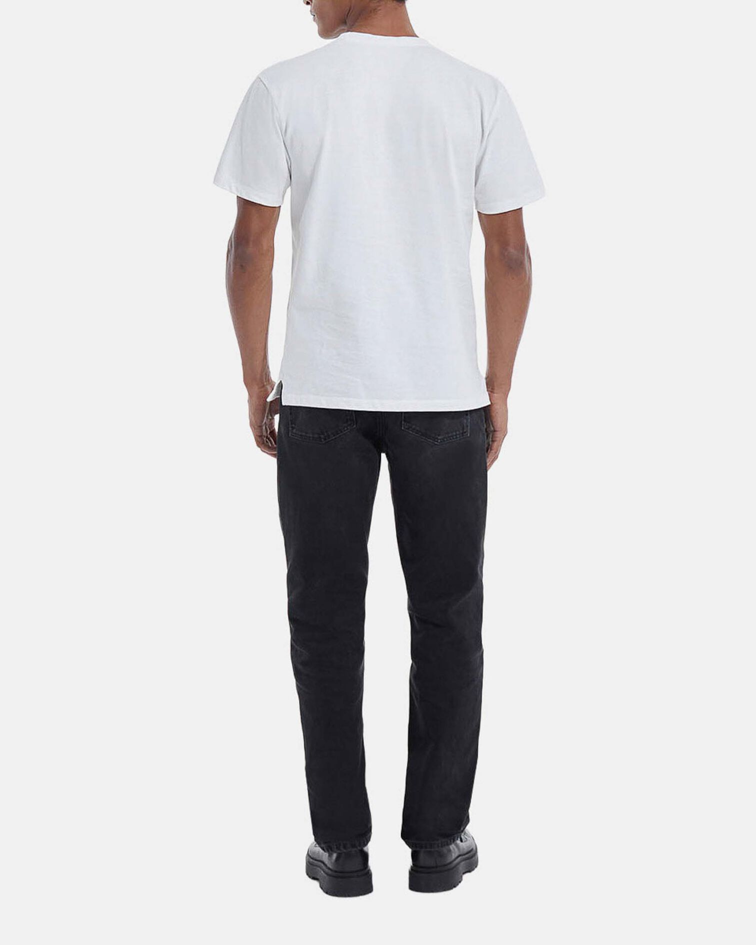 White cotton T-shirt with triple logo, WHITE, hi-res image number null