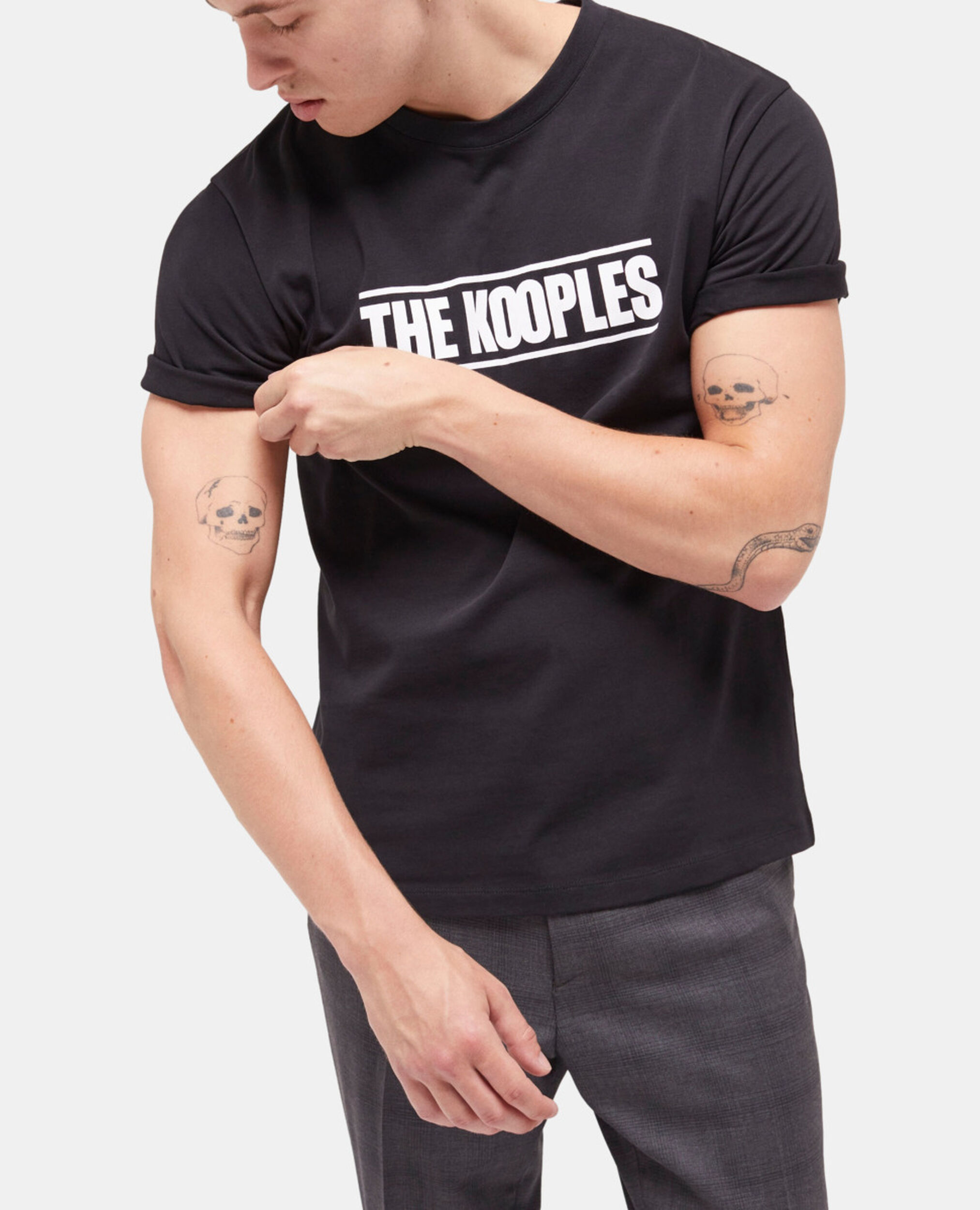 The Kooples black logo T-shirt, BLACK, hi-res image number null
