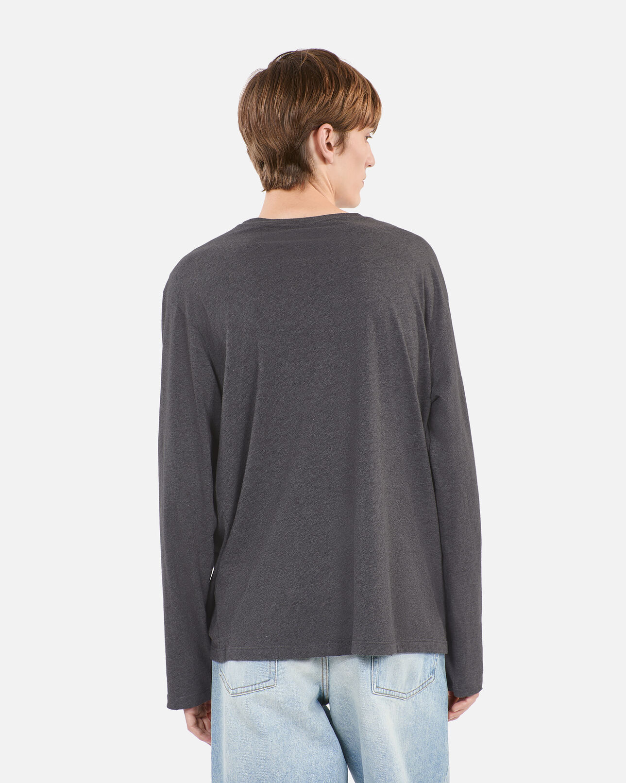The Kooples HOMME ANTHRACITE MELANGE t-shirt manches longues gris