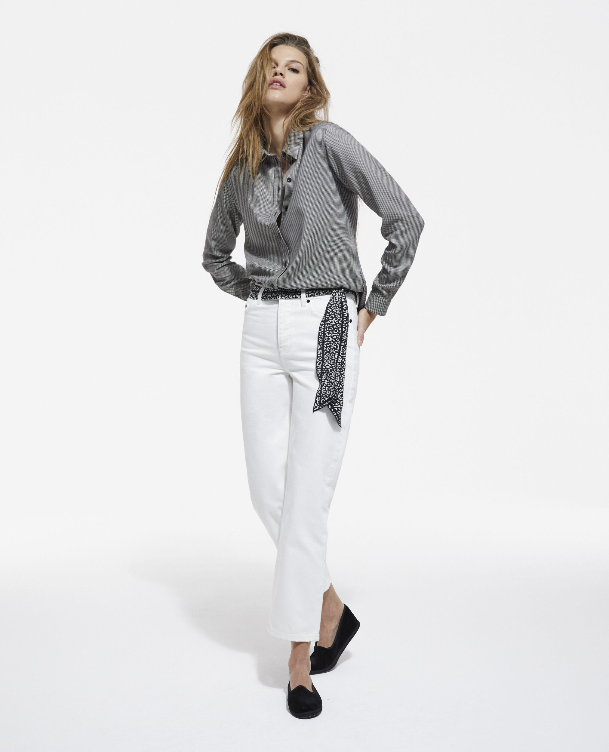 Chemise imprimée, BLACK WHITE, hi-res image number null