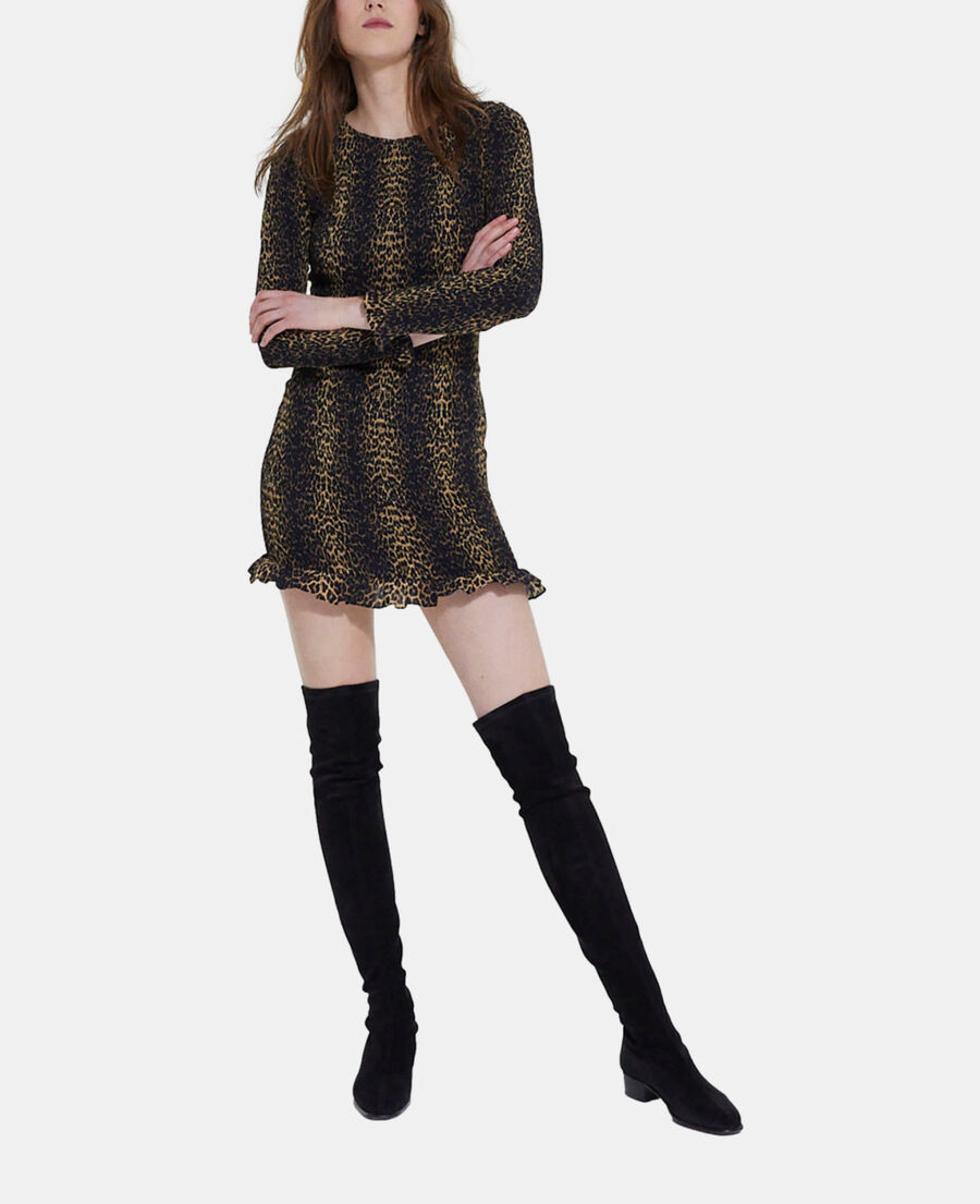 The Kooples FEMME LEOPARD robe courte l&eacute;opard