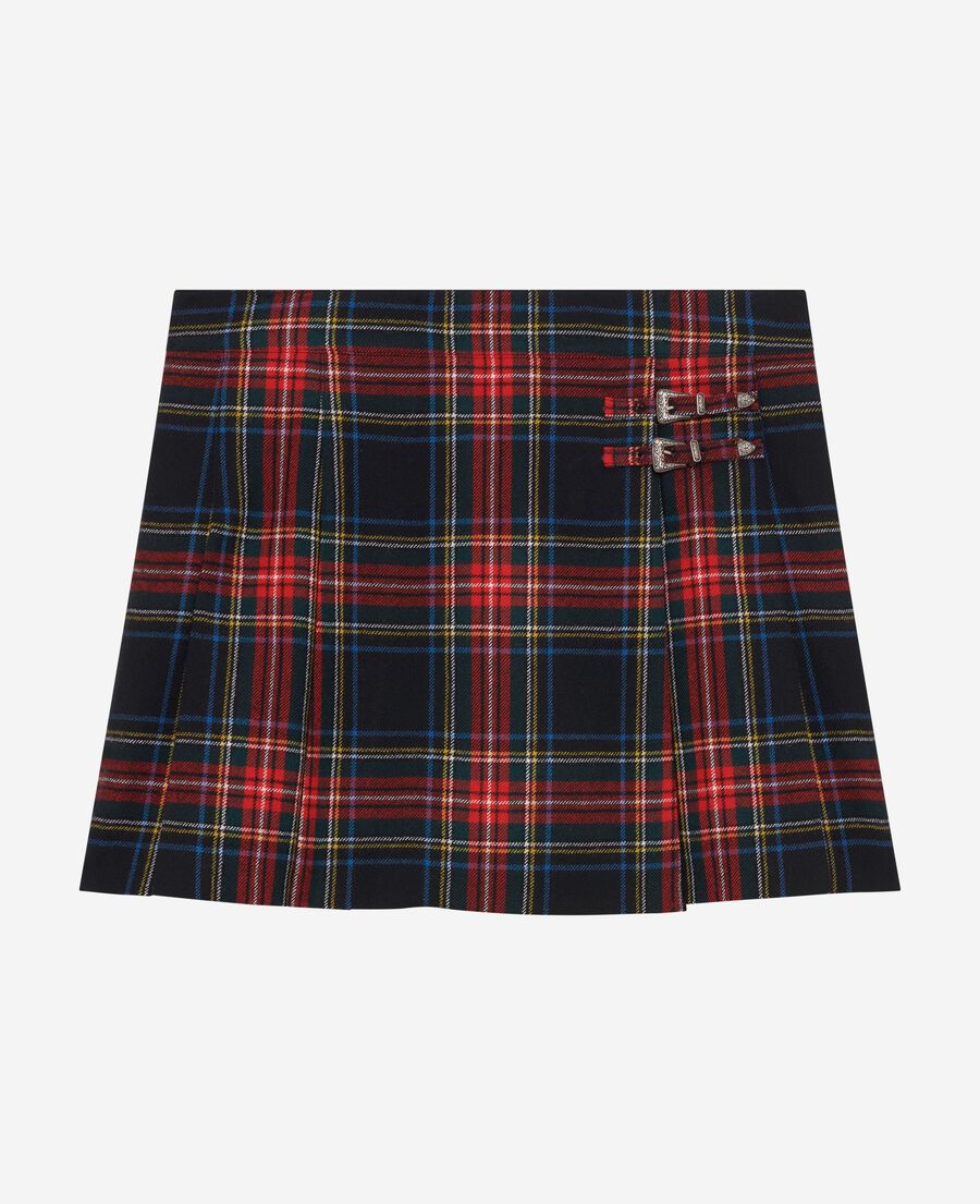 The Kooples F ROUGE NOIR short tartan skirt in red and black