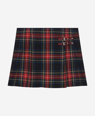 The Kooples F ROUGE NOIR short tartan skirt in red and black