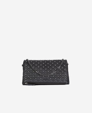 The Kooples F BLACK heritage small black leather pouch