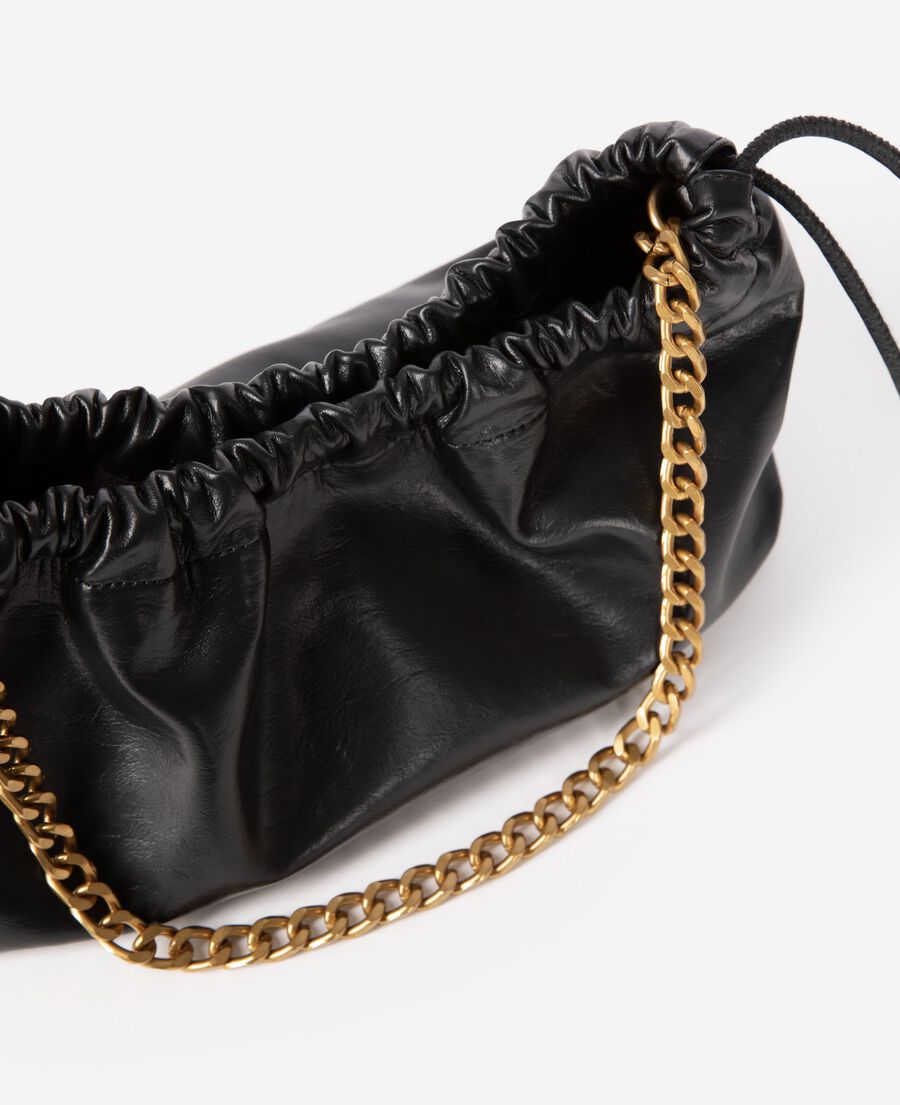 The Kooples WOMEN BLACK taylor bag in black recycled leather