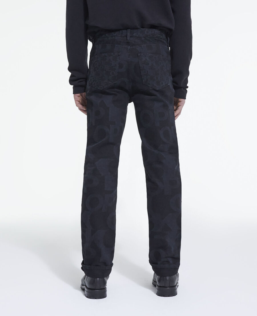 straight-cut jeans with the kooples logo