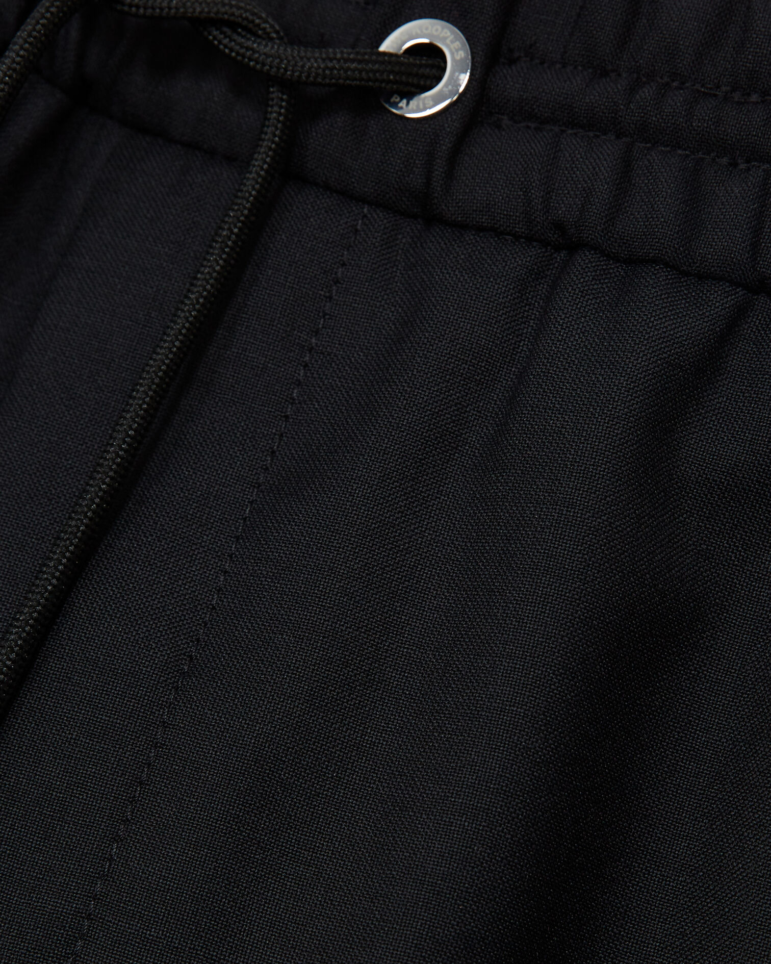 Casual black pants in wool, BLACK, hi-res image number null