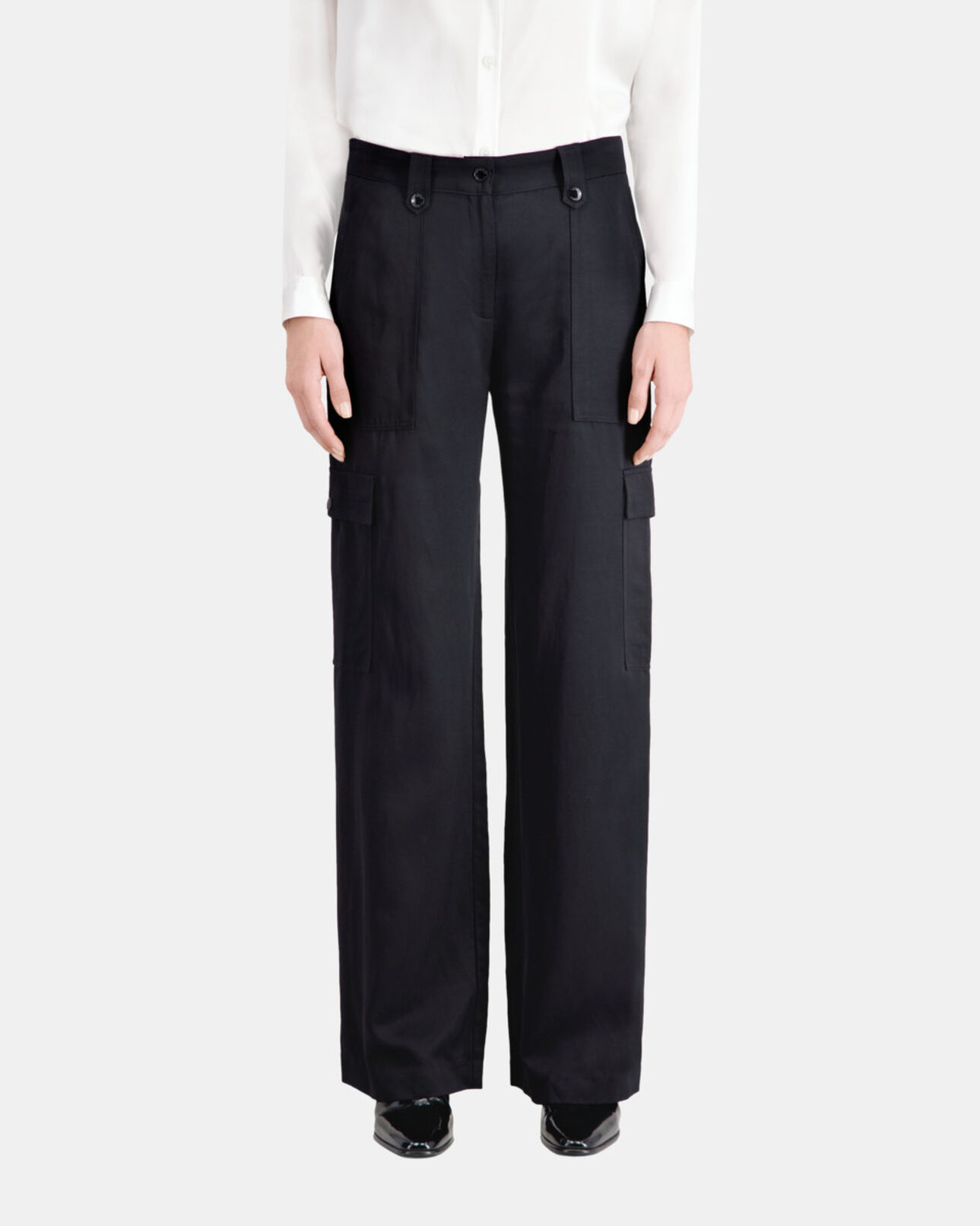The Kooples WOMEN BLACK black cargo pants