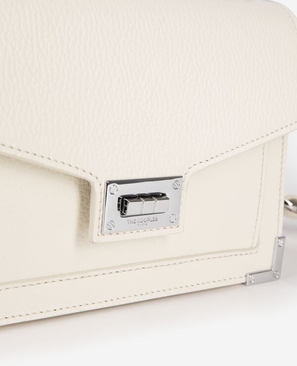 The Kooples WOMEN WHITE emily small white grained leather bag