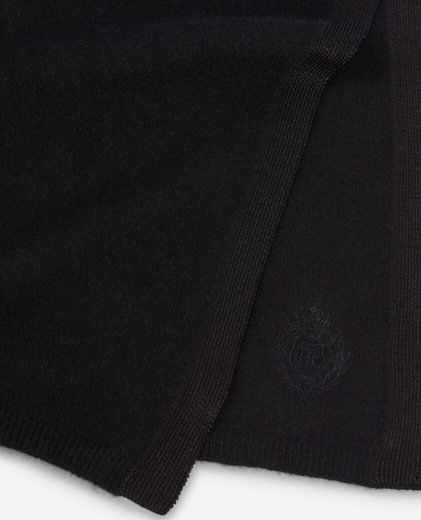 The Kooples MIXED BLACK black cashmere scarf
