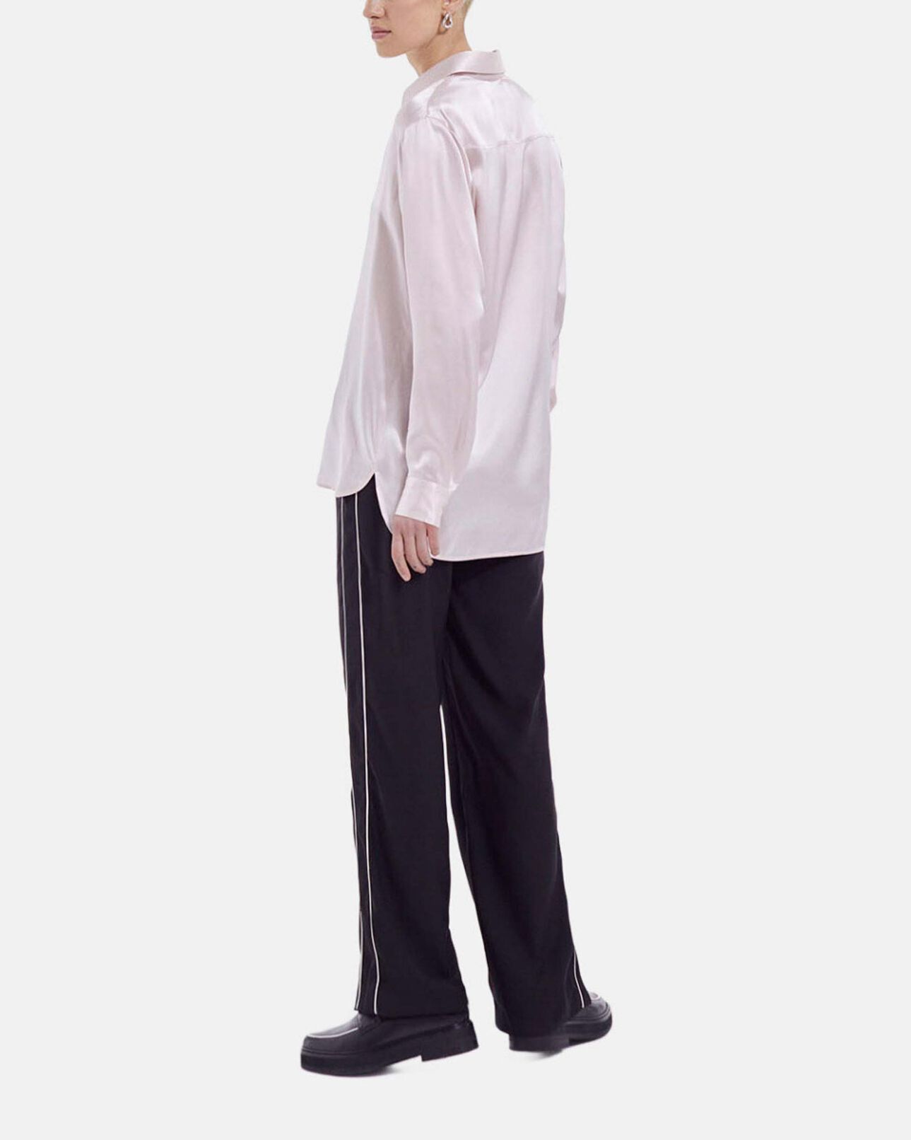 The Kooples WOMEN LIGHT PINK pale pink silk shirt with wide cuffs