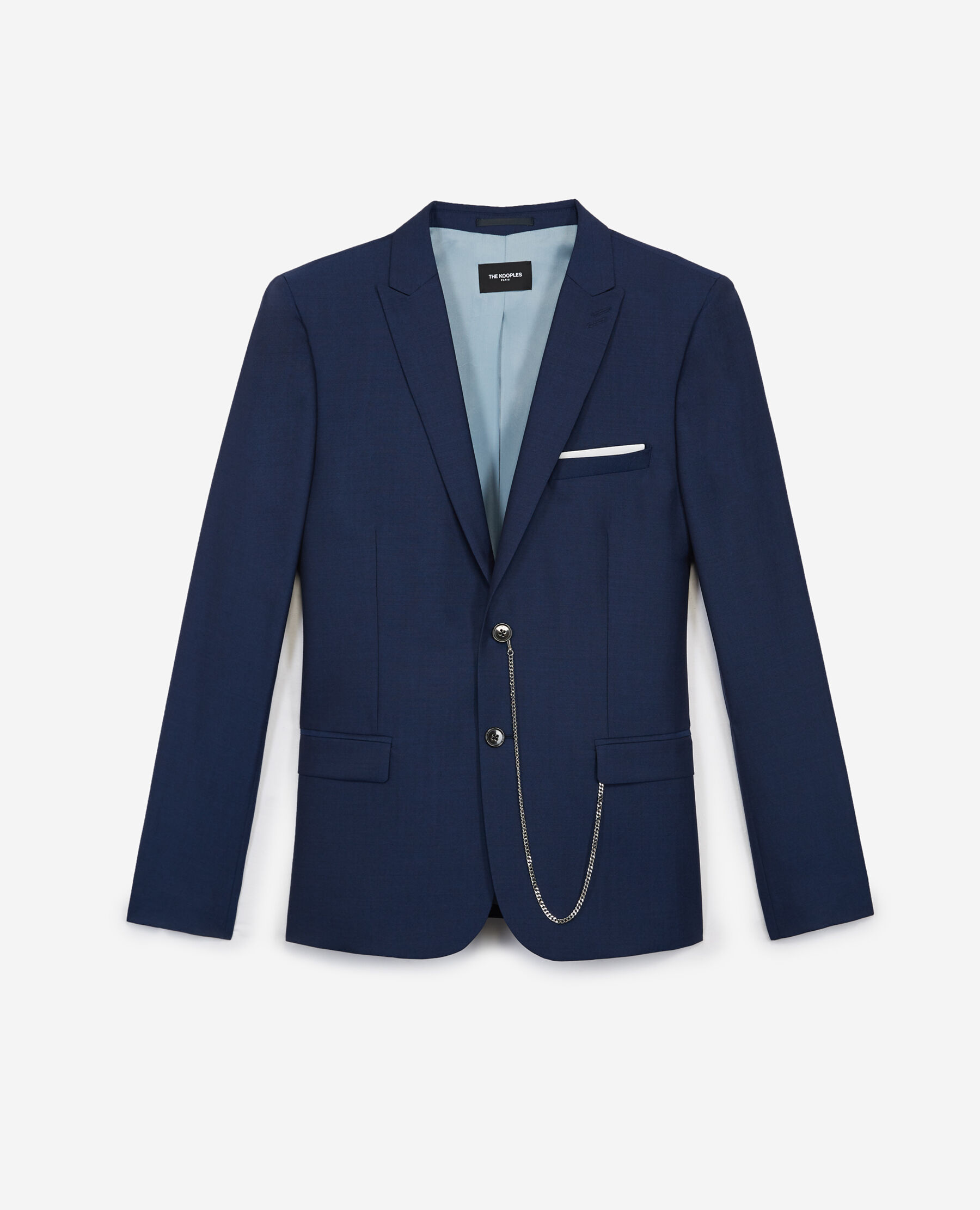 Navy best sale fitted jacket