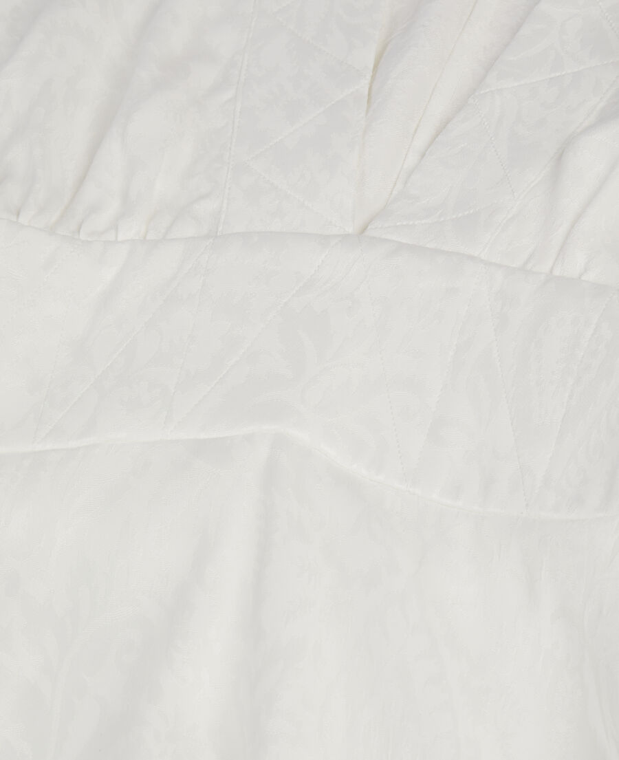 The Kooples WOMEN WHITE short white baroque jacquard dress