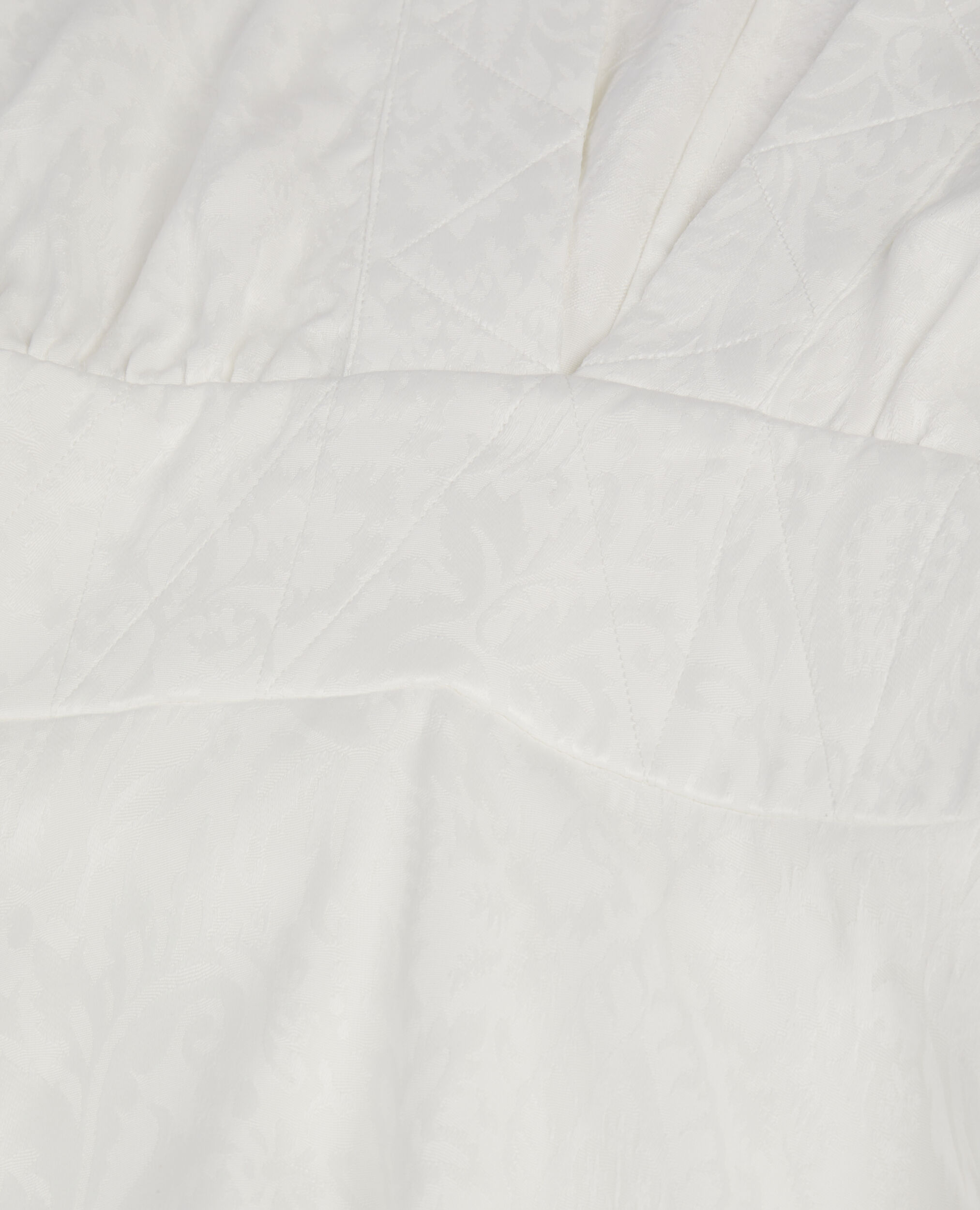 Short white baroque jacquard dress, WHITE, hi-res image number null