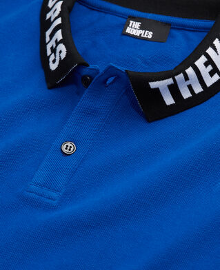 The Kooples HERREN BLUE ELECTRIC blaues poloshirt