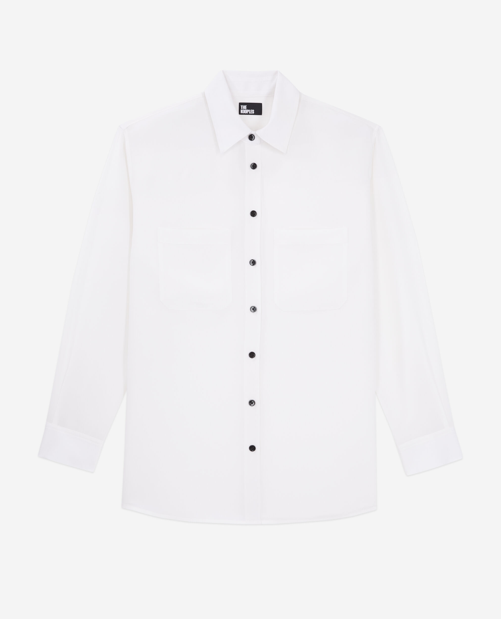 Chemise blanche en soie, ECRU, hi-res image number null