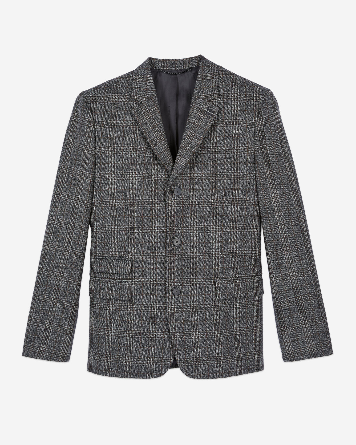 Blazer en laine Prince de Galles, BROWN / BLACK, hi-res image number null