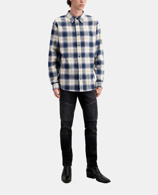 The Kooples HERREN GREEN / NAVY / WHITE blau-grün kariertes jackenhemd