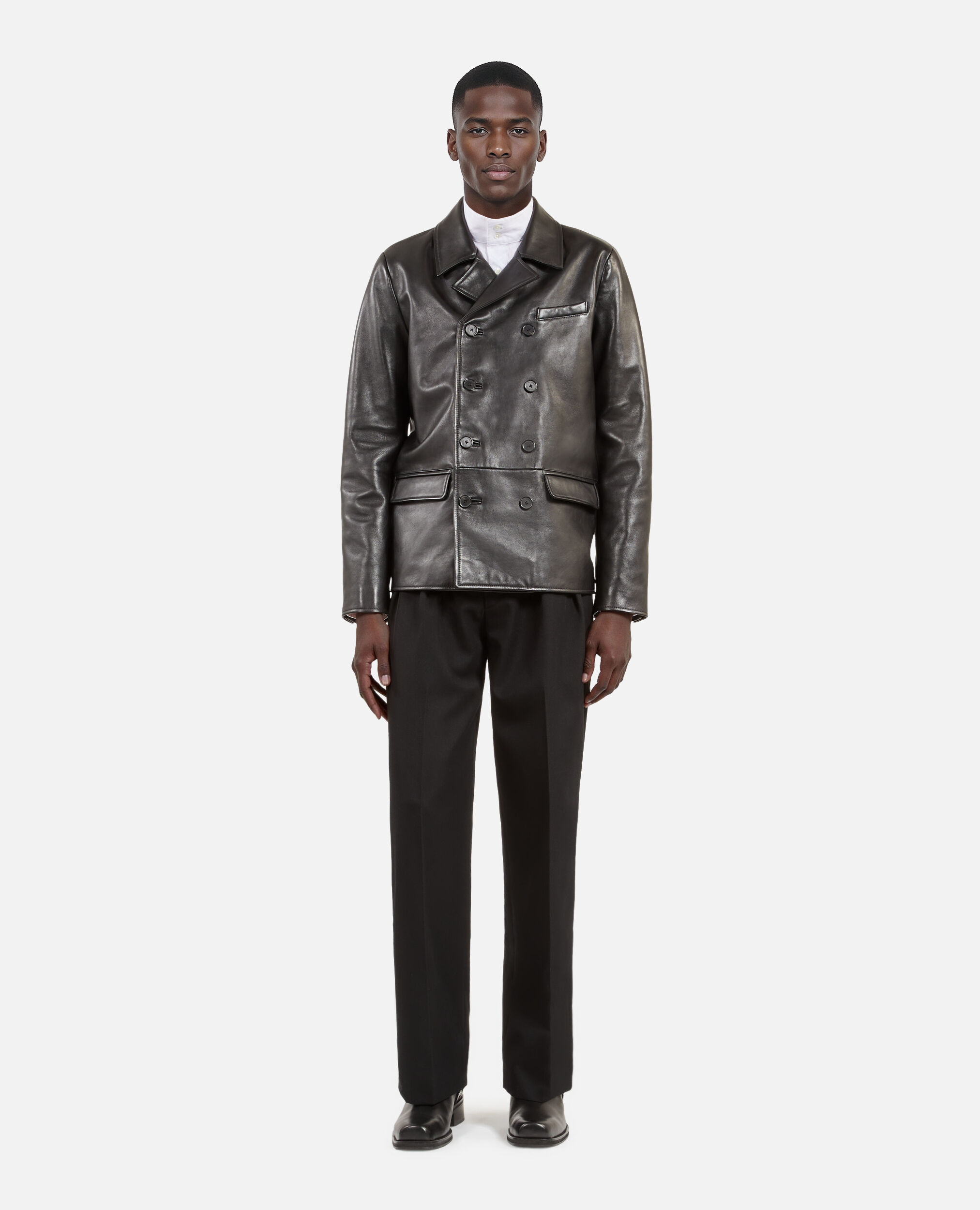 Chaqueta piel negra, BLACK, hi-res image number null