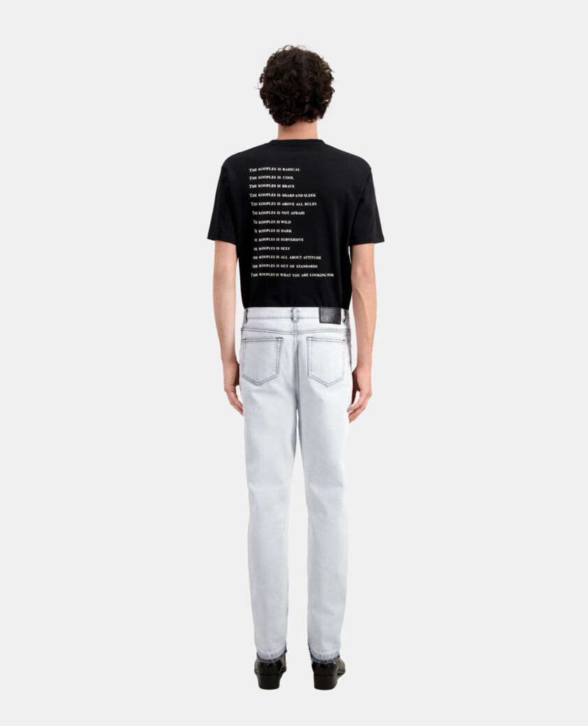 The Kooples HERREN WHITE BLEACH weiße verwaschene jeans mit geradem bein