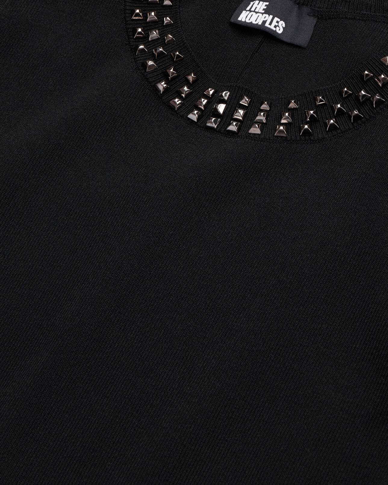 The Kooples WOMEN BLACK short black dress with spikes