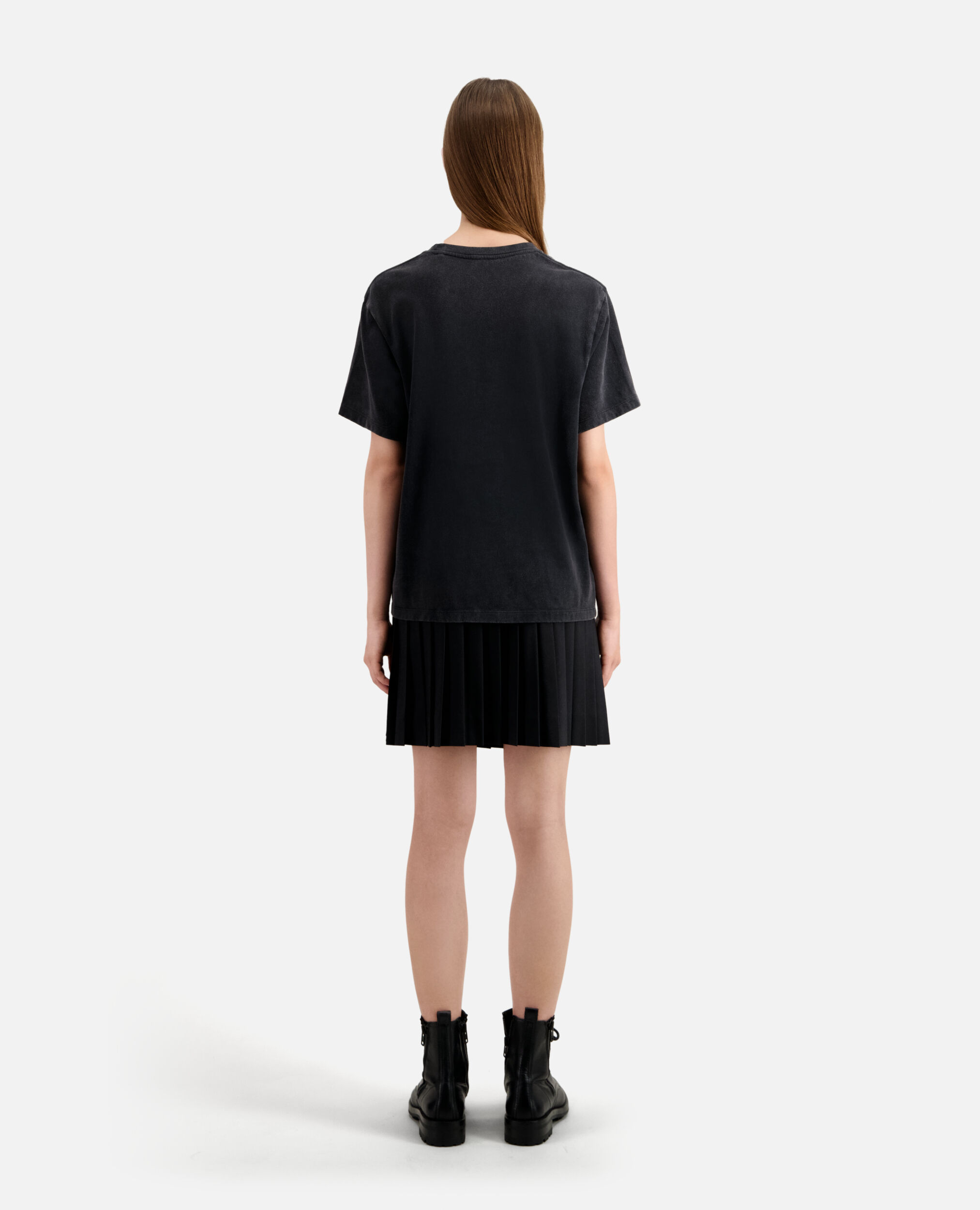 T-shirt Femme noir avec sérigraphie Cobra, BLACK / PINK, hi-res image number null