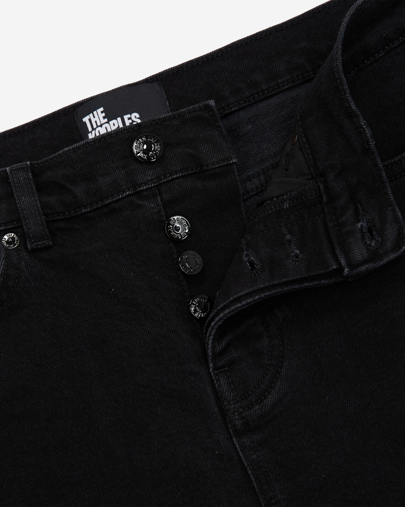 The Kooples HOMME BLACK WASHED jean slim noir