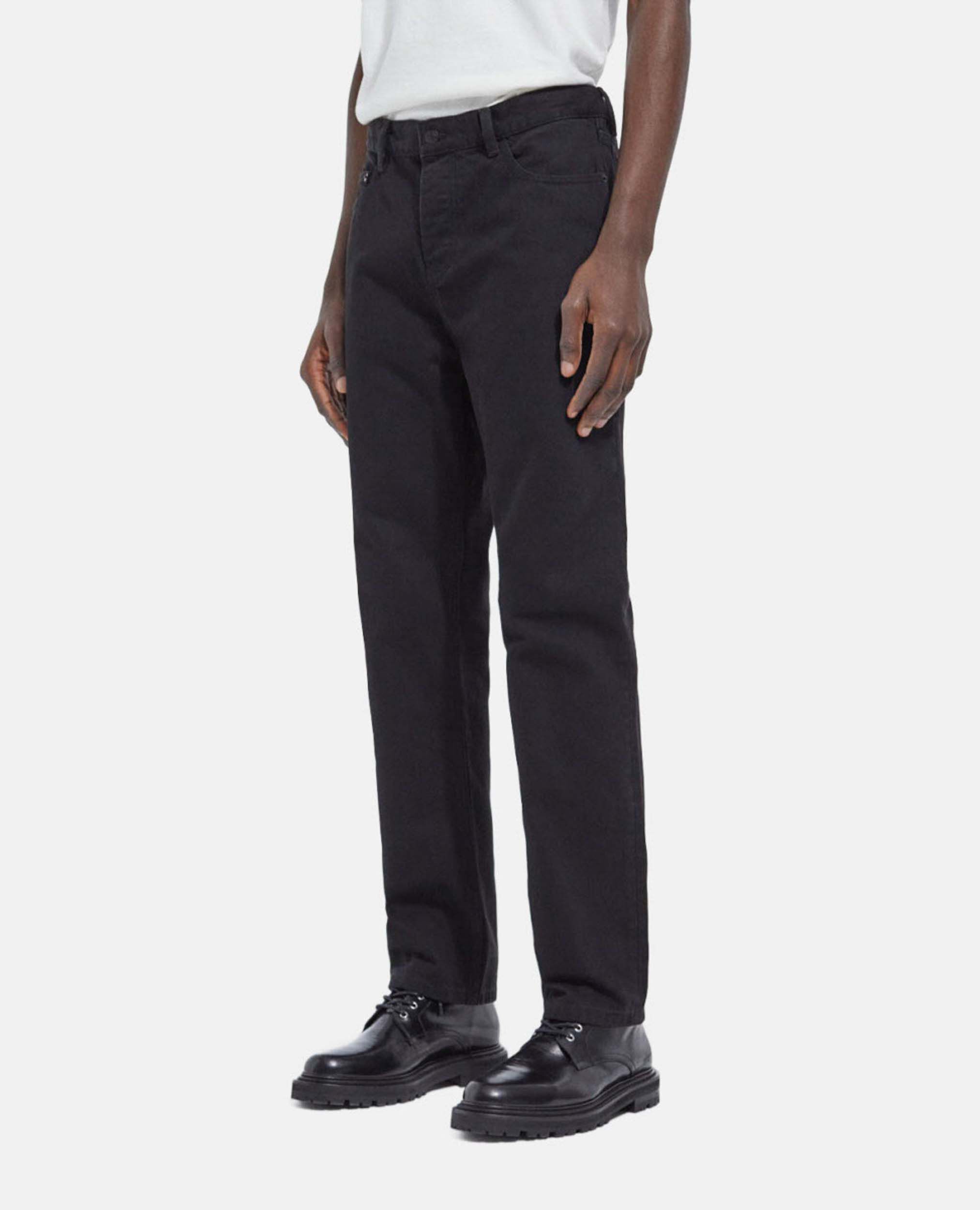 Straight-cut faded retro black jeans, BLACK DENIM, hi-res image number null