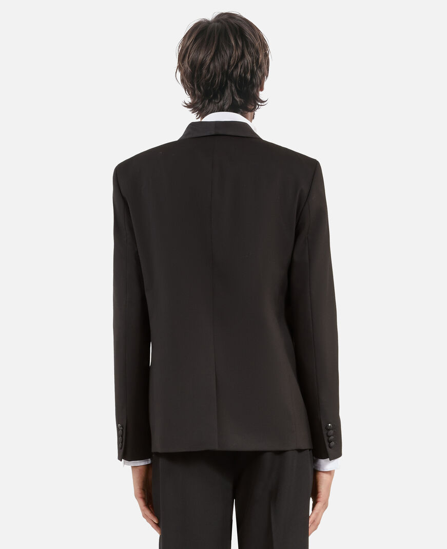 The Kooples MEN BLACK black wool tuxedo jacket